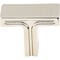 Jeffrey Alexander 1-3/8" Overall Length Polished Nickel Rectangle Anwick Cabinet Knob 867NI - alternate 4